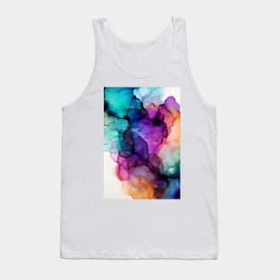 Rainbow Effect - Abstract Alcohol Ink Art Tank Top